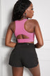 Cutout Racerback Sports Bra - Minihomy