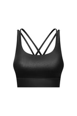 Crisscross Strappy Back Sports Bra - Minihomy